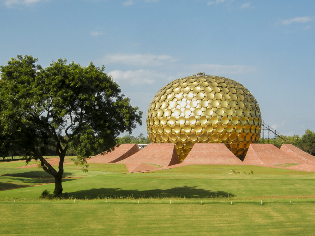 The_Matrimandir_in_Auroville,_Tamil_Nadu,_India